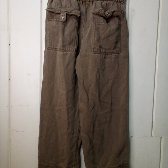 Zara Pants Girls 9 (134) Casual Elastic Drawstring Straight Brown - Picture 13 of 16